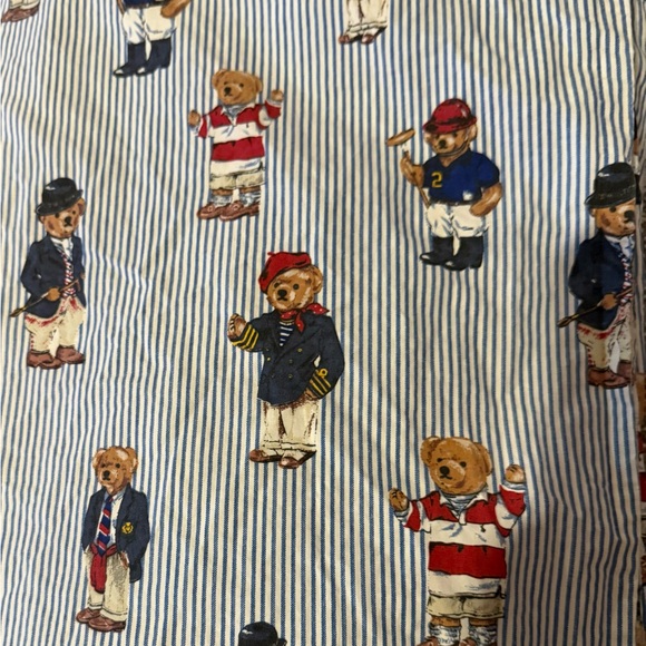 Vintage Ralph Lauren Polo Teddy Bear - Full flat & fitted sheet - Picture 1 of 4